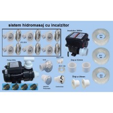 1 Kit hidromasaj 6 duze, pompa 900w, incalzitor 1500w